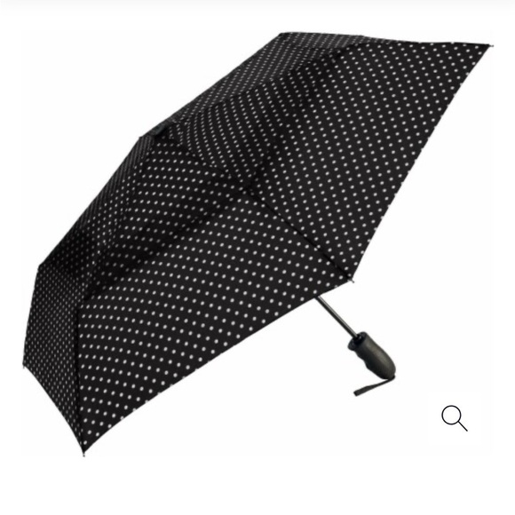 Shed Rain Other - SHE RAIN Black and White Polkadot Compact Umbrella